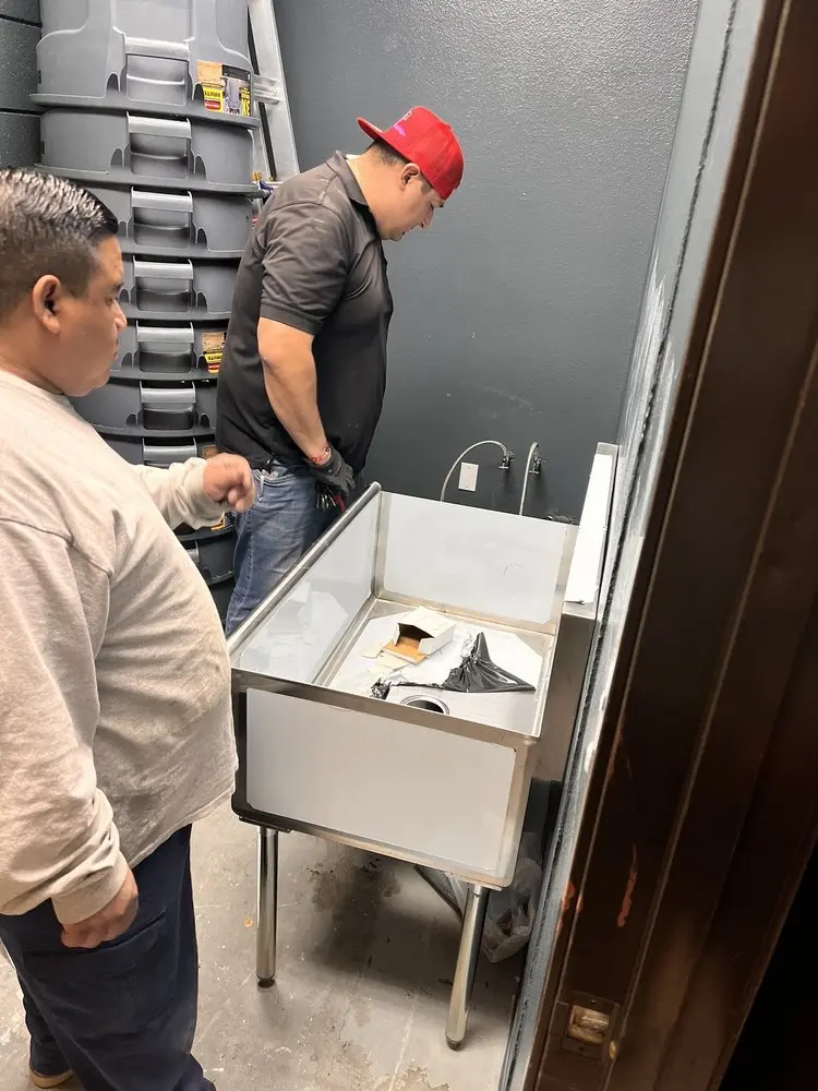 Commercial plumbing and sink installation in Newport Coast